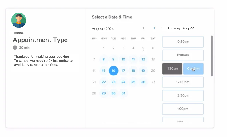 Scheduler Appointment Feature