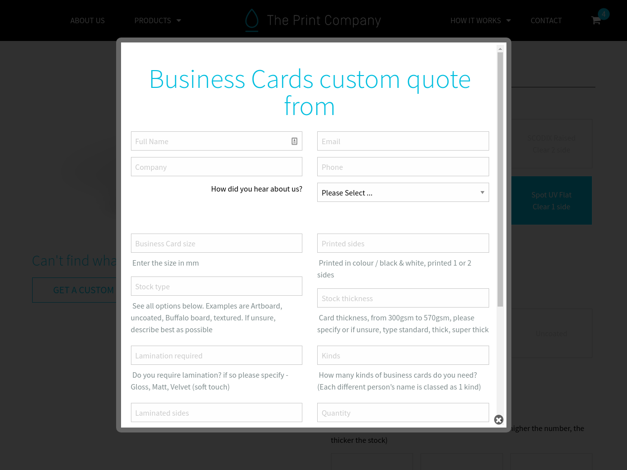 Print Enquiry Form